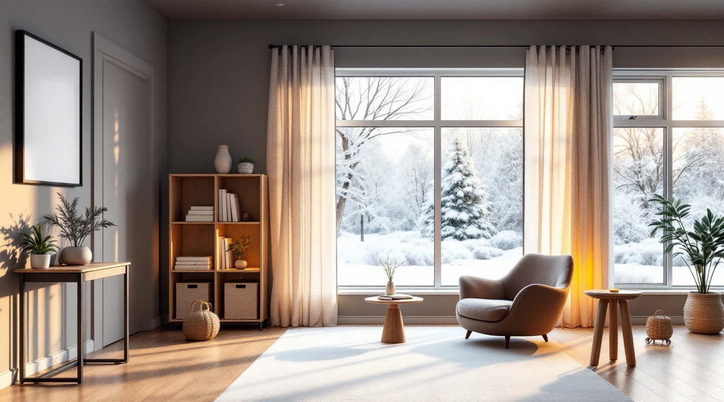 A residential room in natural window light